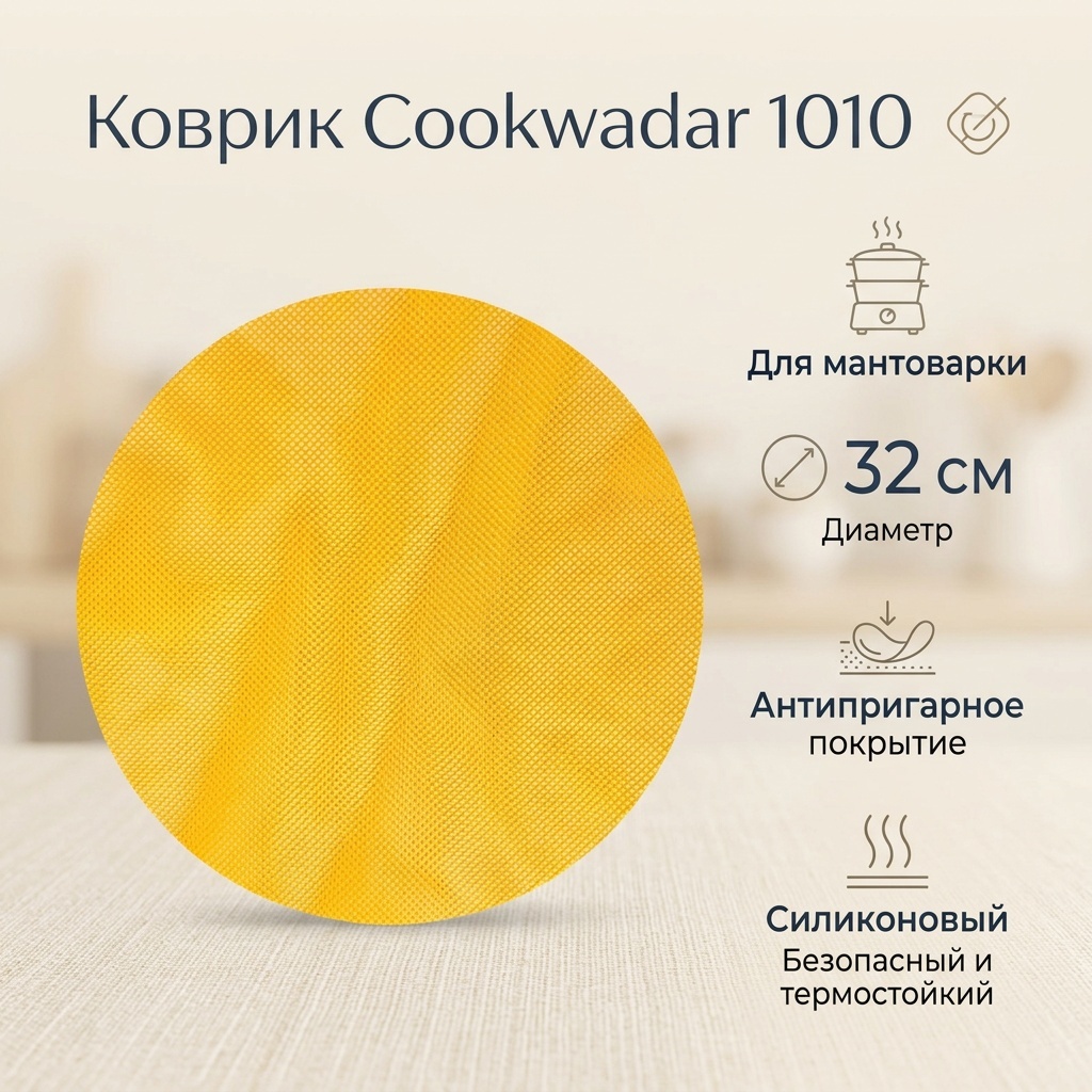 Коврик для мантоварки Cookwadar силикон, 1 шт