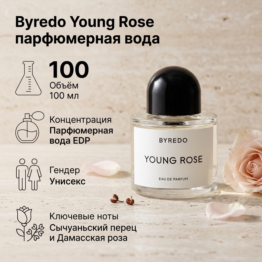 Byredo Young Rose парфюмерная вода EDP 100 мл, унисекс