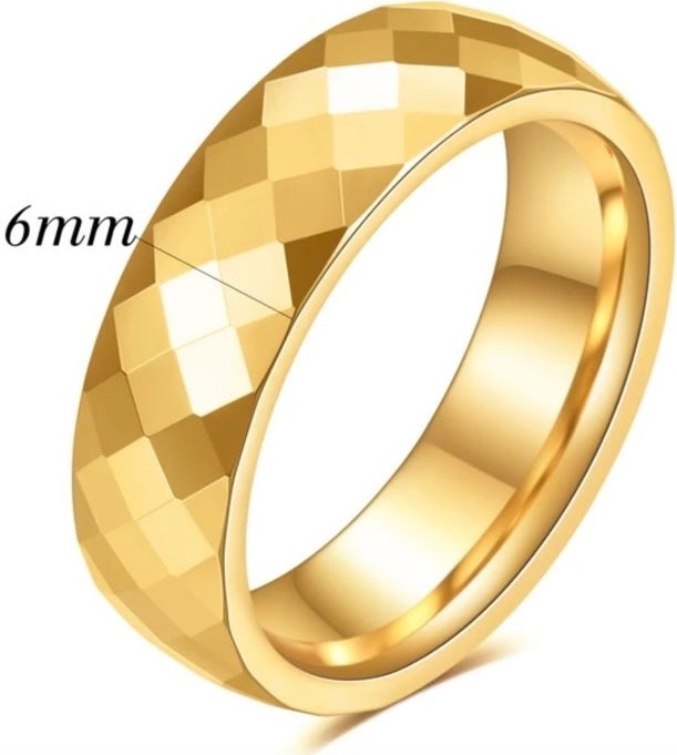 Кольцо CREO jewelry KF-183/18 размер 19 вольфрам, без вставок, золотистый