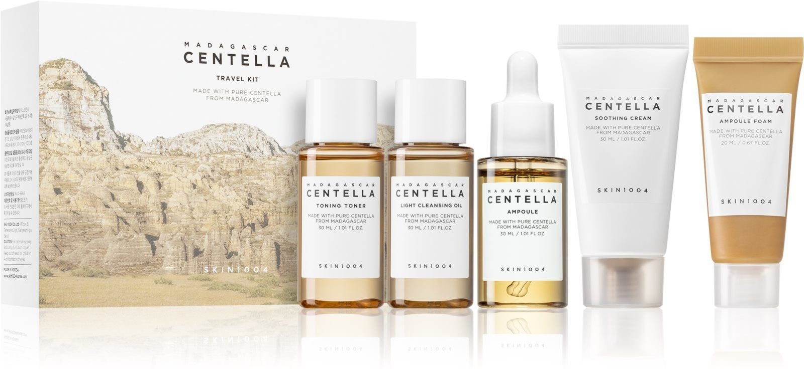 Skin1004 Madagascar Centella Travel Kit набор по уходу за лицом для женщин