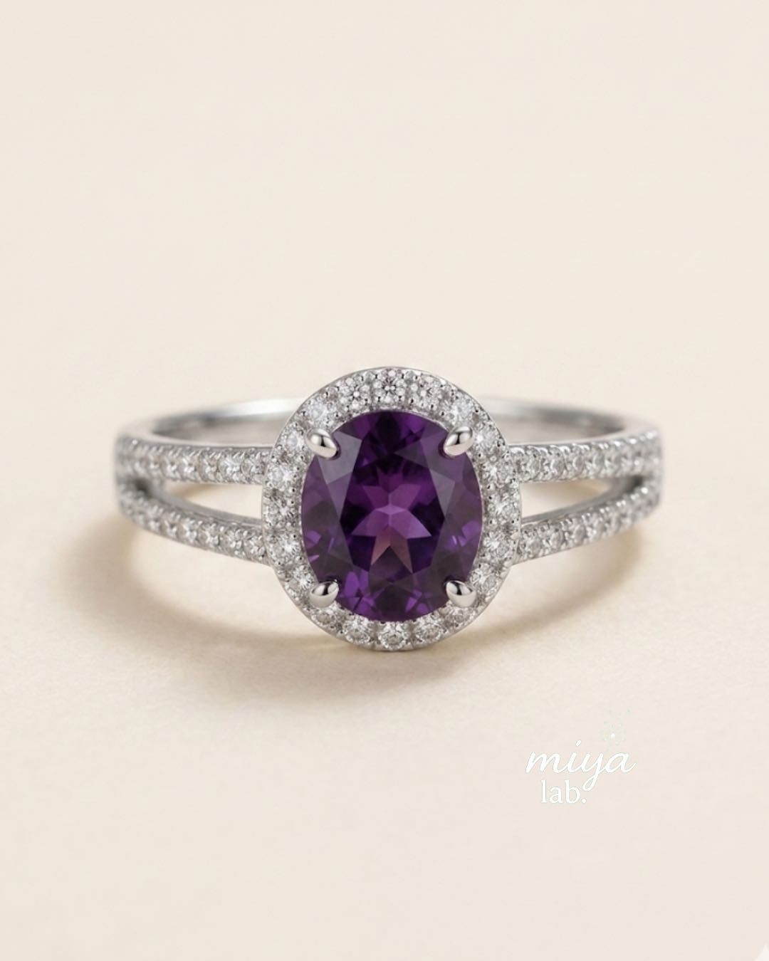 Кольцо MIYA LILAC размер регулируемый вес 3.6 г сплав покрытый серебром 925, стекло