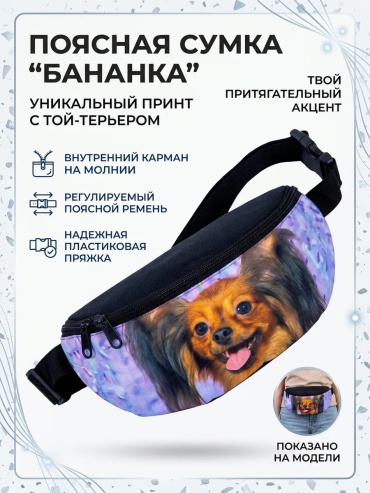 Сумка поясная Kosia полиэстер фиолетовый