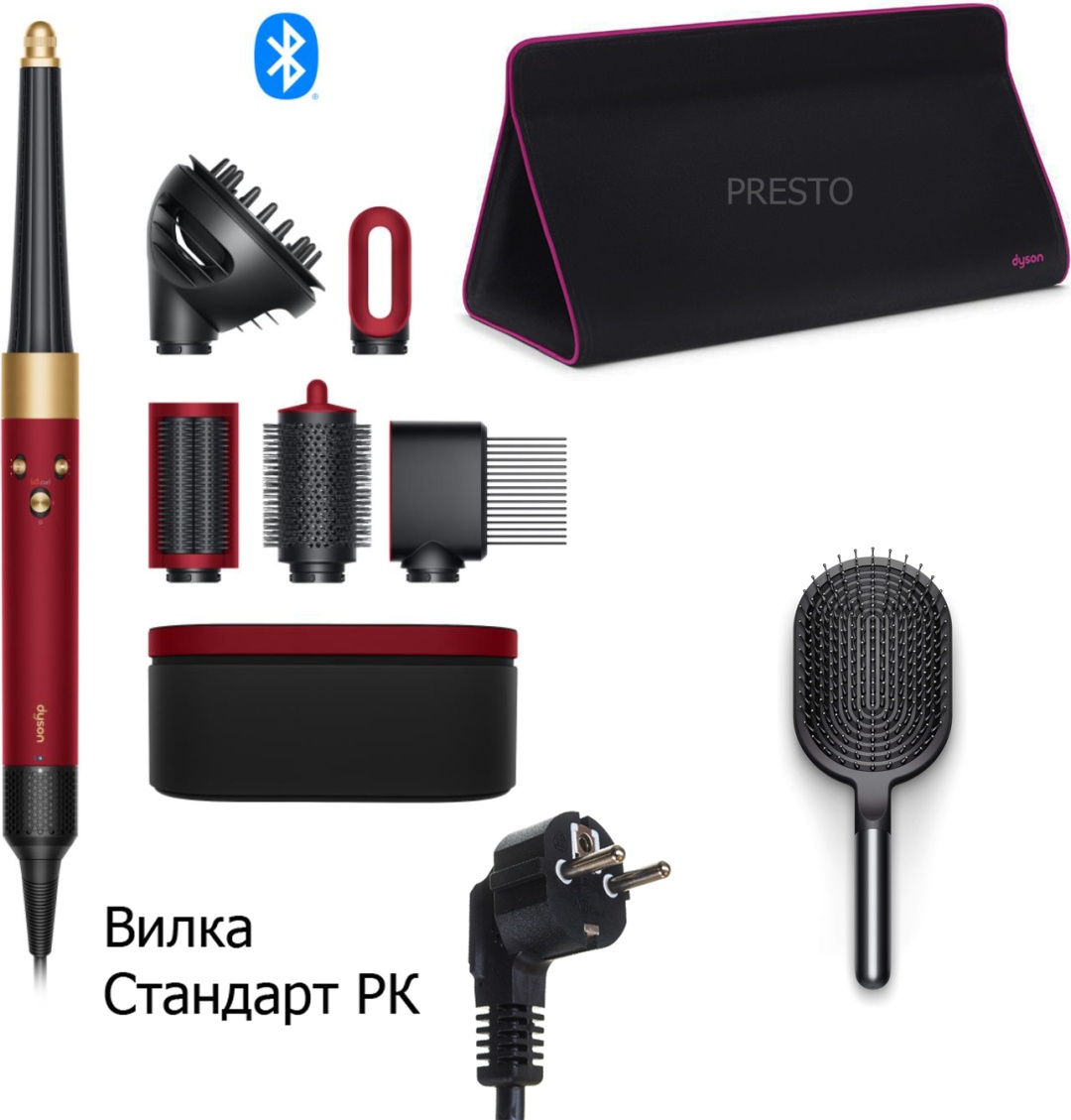 Dyson HS08 + расческа стайлер красный, золотой