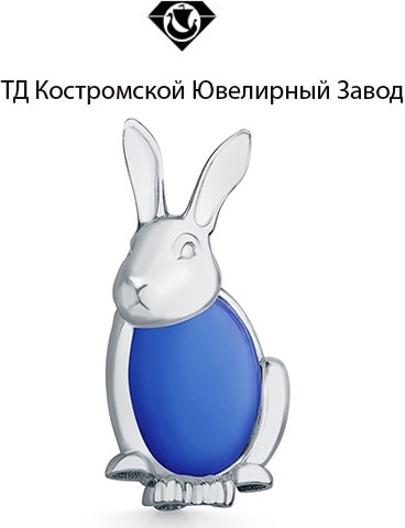 Брошь ТД Костромской Ювелирный Завод 42120063-аггол вес 5.35 г серебро, агат