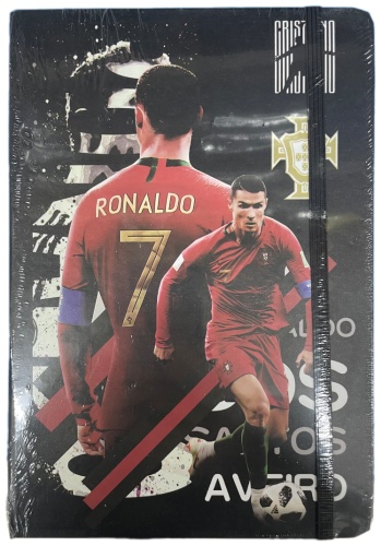 Ежедневник Футболист Ronaldo, A5, 80 л, черный