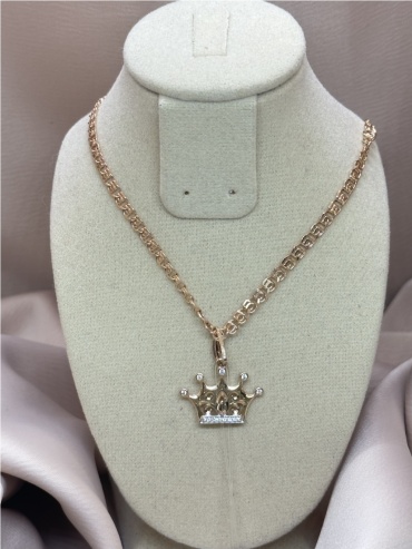 Колье Aizhan Gold Gold0557 длина 50.55 см вес 4.2 г золото, фианит