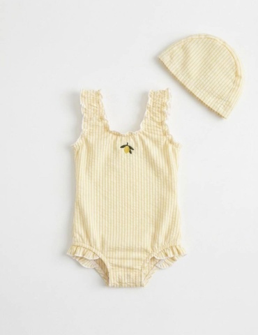 Слитный купальник Mini Rodini желтый