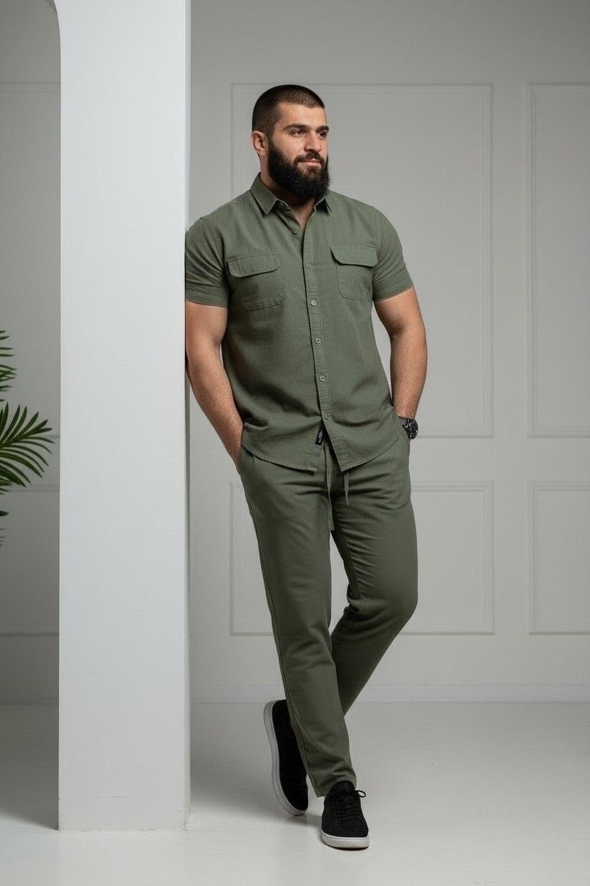 Национальный костюм Habib collection хаки