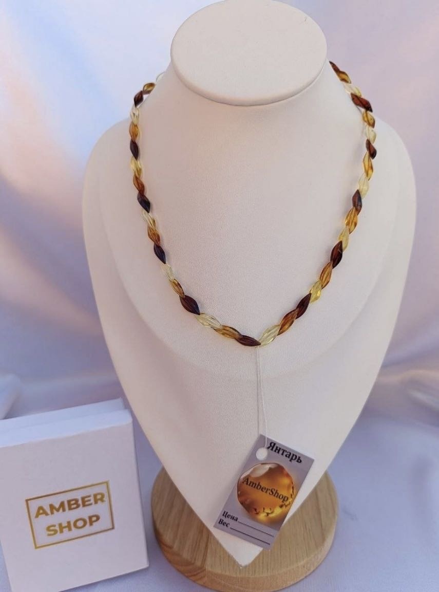Бусы AmberShop длина 50 см янтарь янтарь