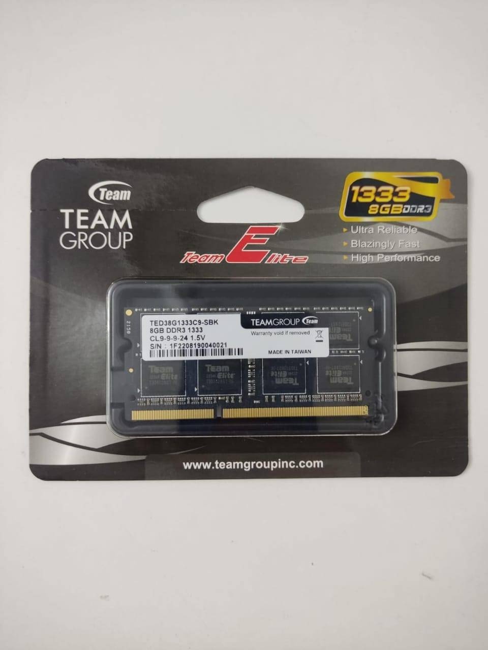 Оперативная память Team Group TED38G1333C9-SBK 8 Гб