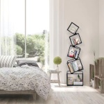 Стеллаж напольный 80014-SJB01, 46x22.5x170 см, черный