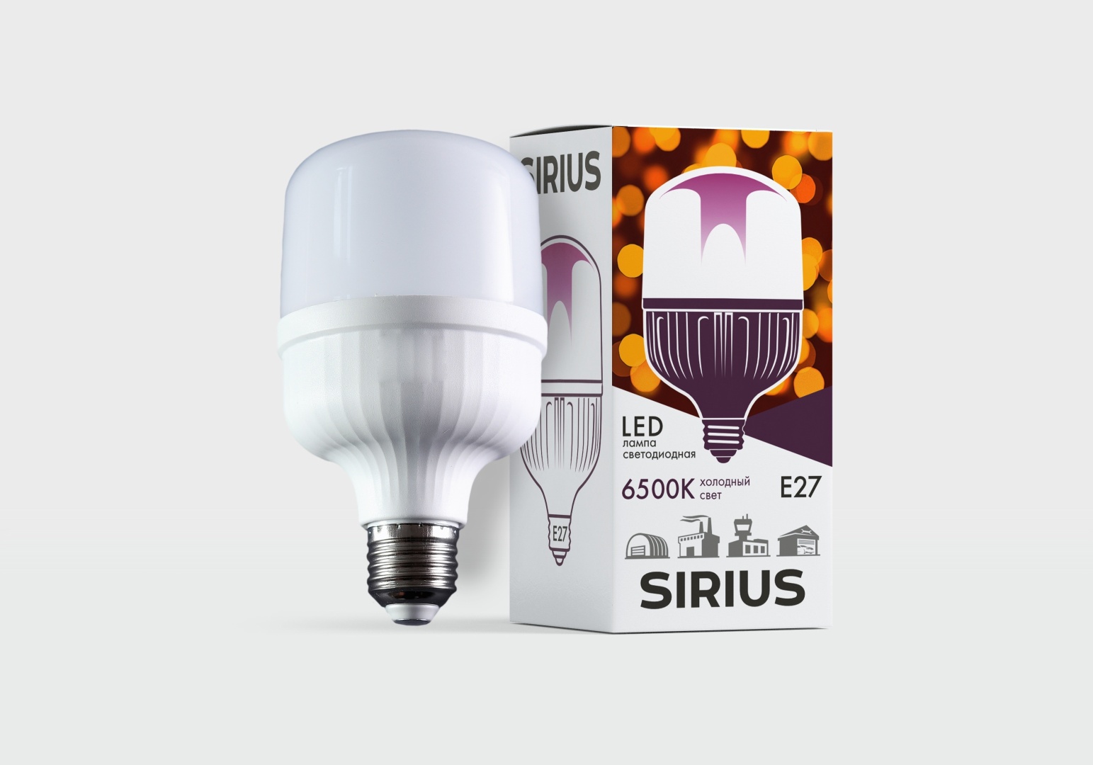 Sirius 80W E27, светодиодная, холодный белый