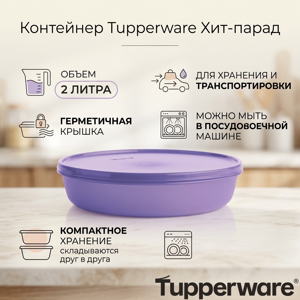 Tupperware контейнер Хит-парад, полипропилен, полиэтилен