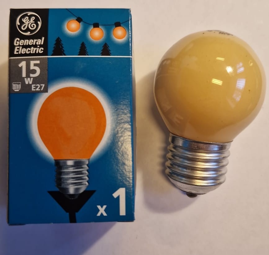 General Electric 15W E27, накаливания, оранжевый
