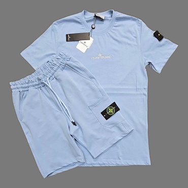Повседневный костюм Stone Island голубой