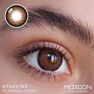 Контактные линзы MAXCON Starline Brown -1 кривизна 8.6 на три месяца 2 шт
