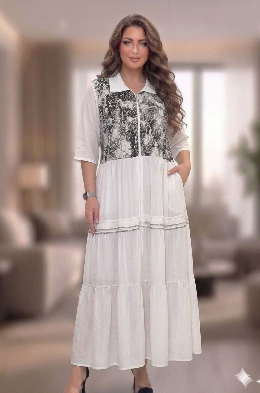 Платье-рубашка Vestido белый
