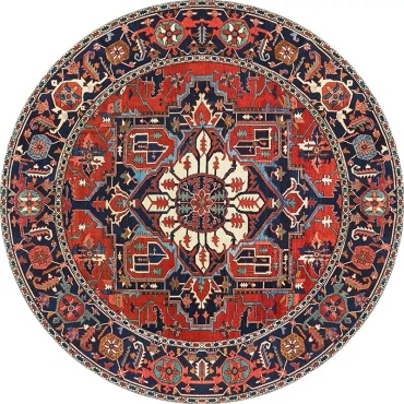 Декоративный коврик 160x160 см, безворсовый, Китай