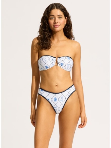 Купальник раздельный SEAFOLLY белый, голубой