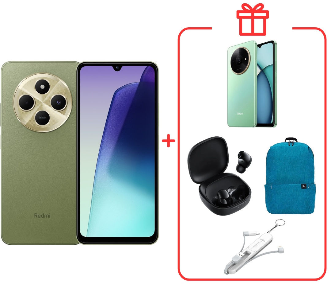 Смартфон Xiaomi Redmi 14C NFC 8 ГБ/256 ГБ зеленый + подарок