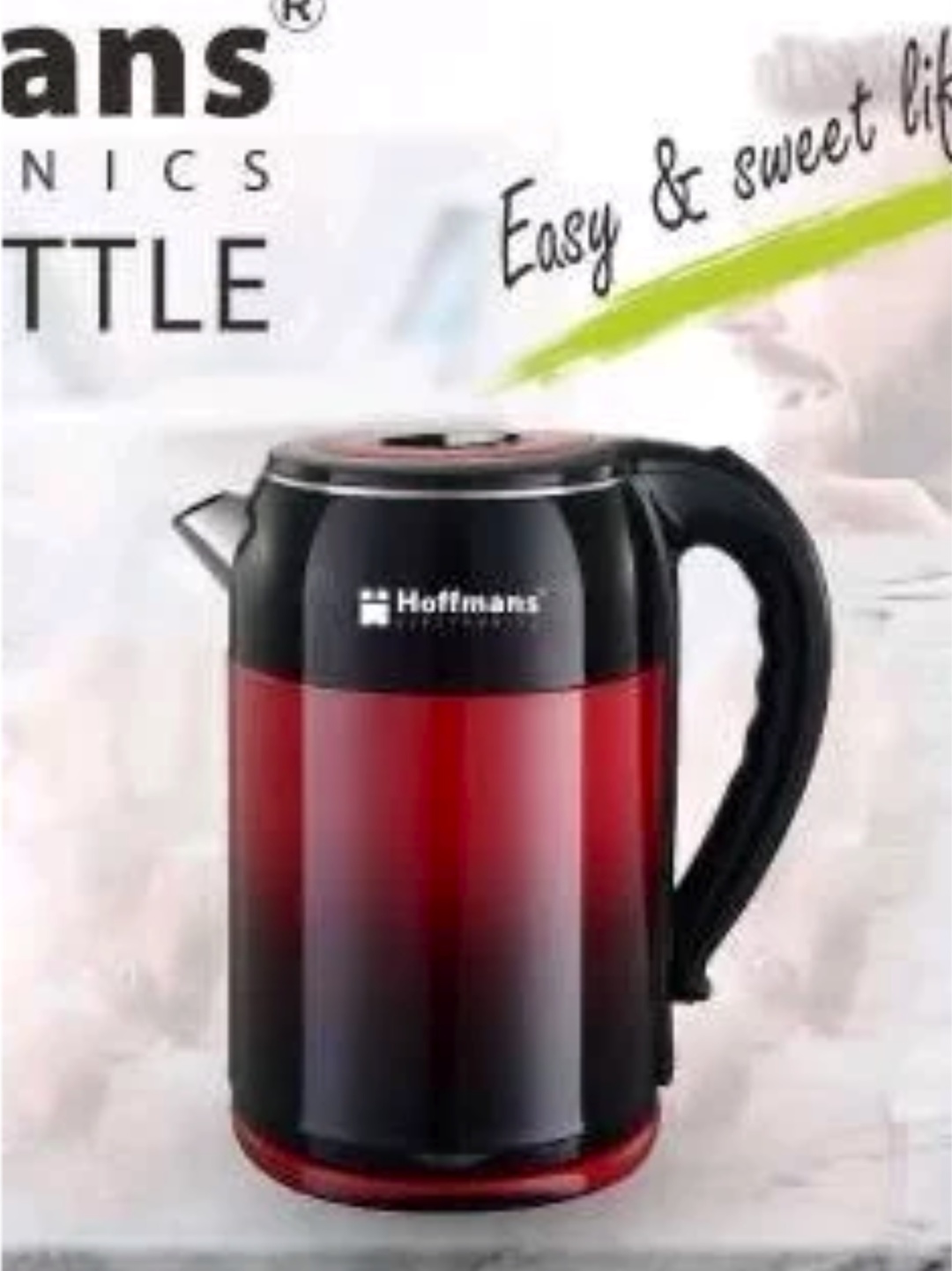 Электрочайник Hoffmans HM-2552 красный, черный