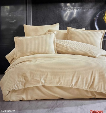 Комплект Clasy Stripe satin Cappuccino V7 2-спальный сатин, страйп-сатин, 4 наволочки: 50x70 см