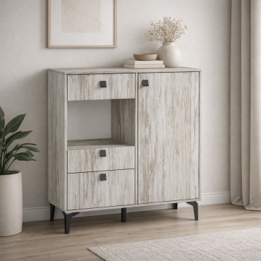 Комод ТЭКС Милан, 98.40x36.60x109.4 см, серый