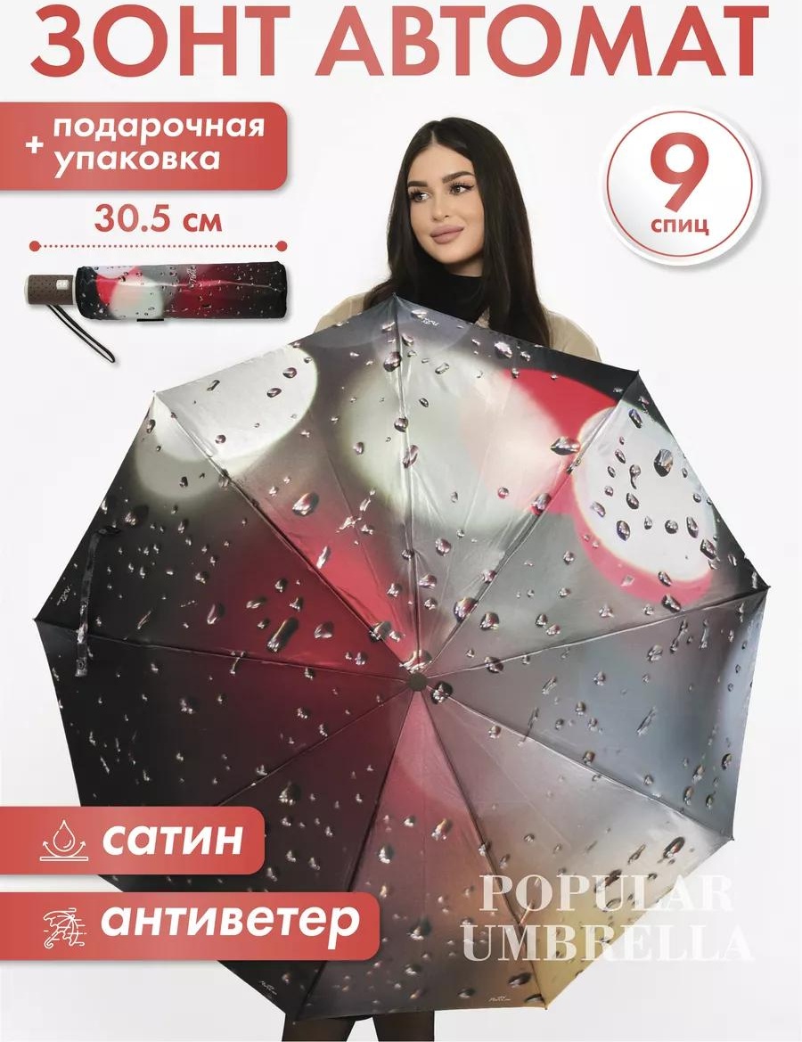 Складной зонт LUCCI полуавтомат красный