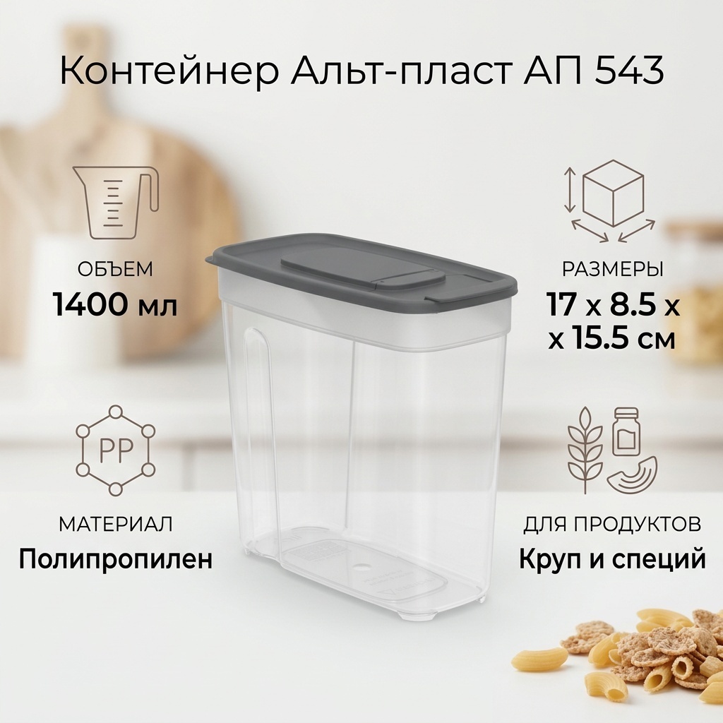 Контейнер Альт-пласт АП 543 1 шт, полипропилен