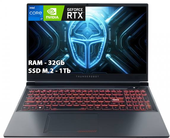 Ноутбук ThundeRobot R15 16" / 32 Гб / M.2 1000 Гб / Win 11 Pro / GT2642GZ623JKL