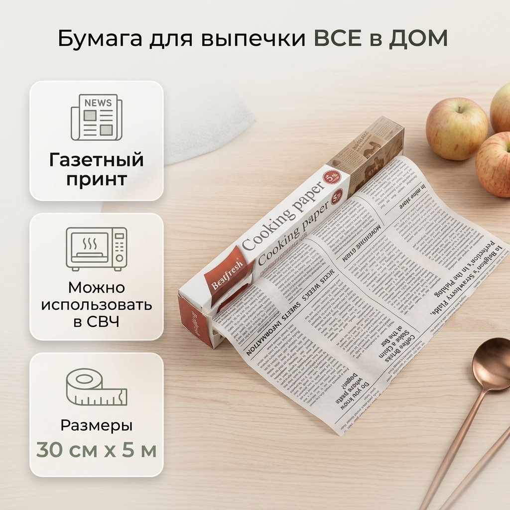ВСЕ в ДОМ бумага для выпечки 638594014 для выпечки