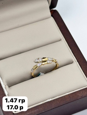 Sandu gold 3065135 размер 17 вес 1.47 г золото, фианит