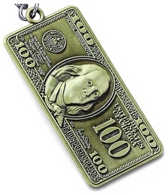 Брелок Brelki.kz доллар 4 металл 1 шт