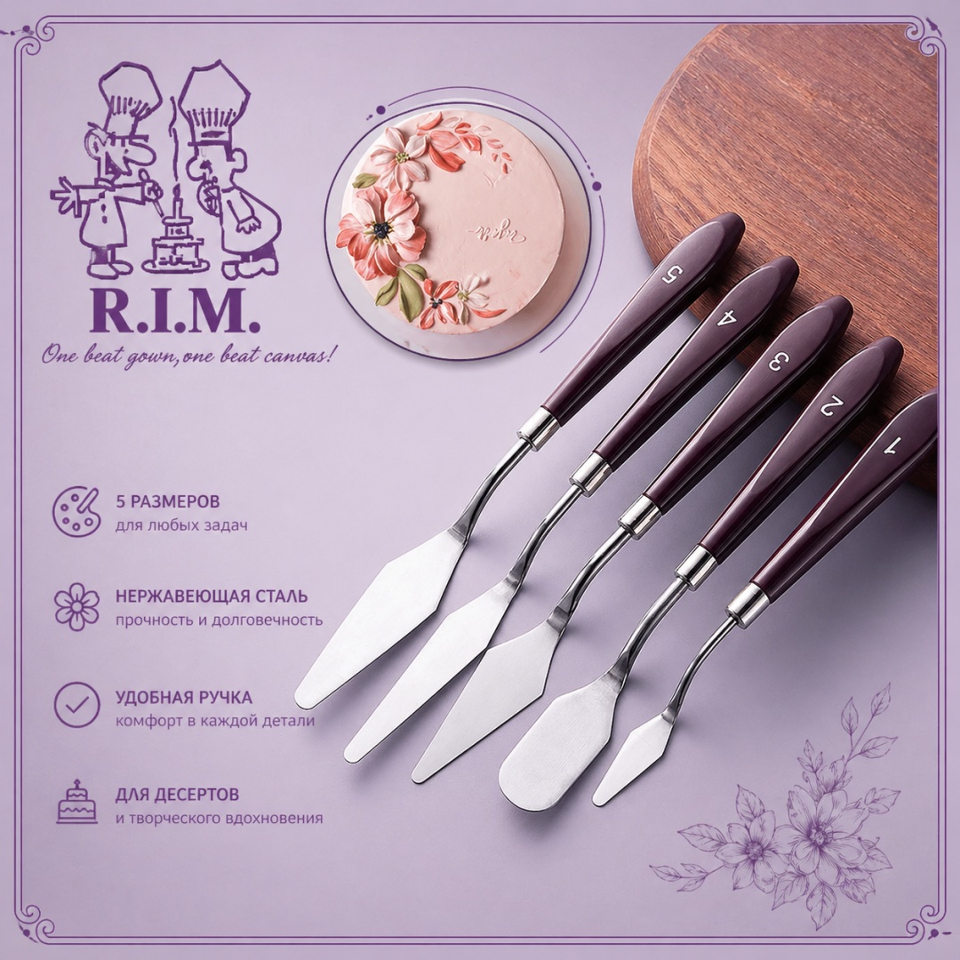 R.I.M. шпатель кондитерский мастхины 5 шт