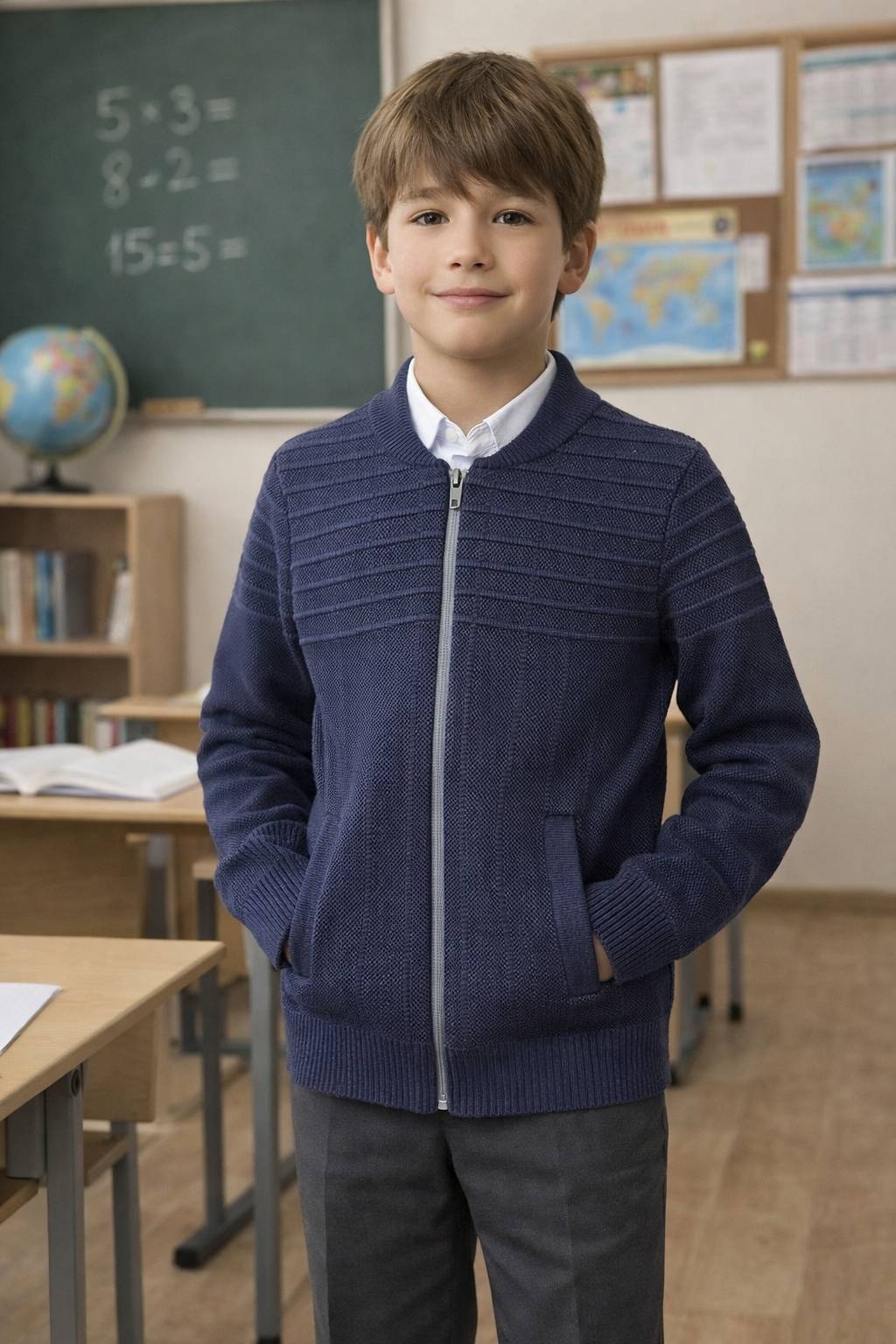 Кардиган синий
