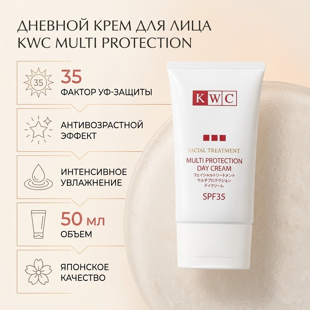 KWC крем Multi Protection Day Cream, Дневной крем для лица с SPF 35+ для лица 50 мл