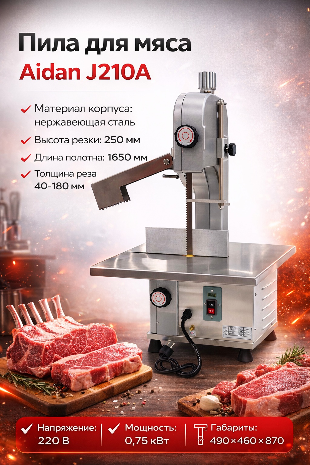 Пила ленточная Aidan J210A