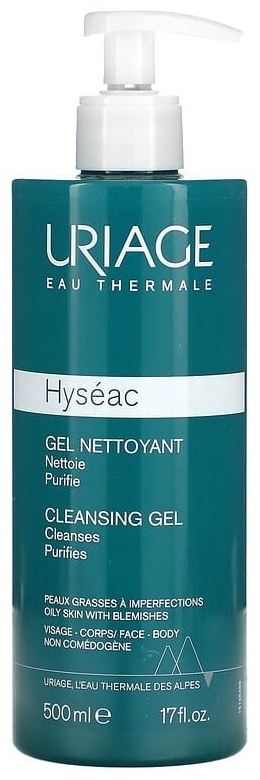 URIAGE EAU Thermale, Hyseac, очищающий гель, 500 мл гель 500 мл