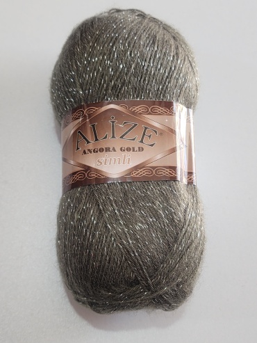 Моток Alize ANGORA GOLD simli 345 Хаки 500 м 100 г