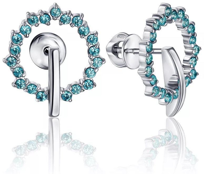 Пусеты Lucente Silver EAR-LU-925-859170 вес 3.02 г серебро, фианит