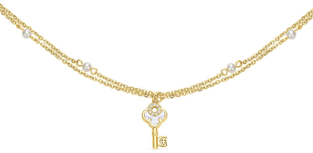 Cerruti 1881 длина 50 см сталь, жемчуг, кристаллы
