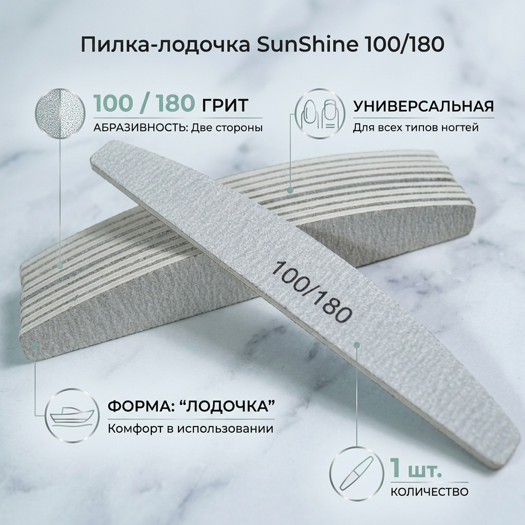 SunShine пилка лодочка 100/180 гр