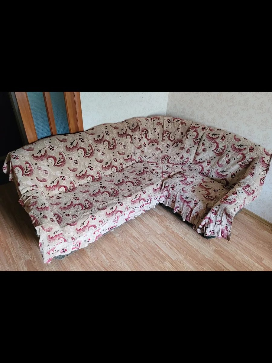 KARBELTEX накидка для кресла, для дивана КШЛПУ170500К11 розовый, бежевый высота спинки чехла: 170 см ширина сиденья чехла: 500 см высота упаковки: 22 см ширина упаковки: 37 см