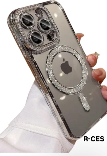 Чехол R-CES для Apple iPhone 15 Pro Max серебристый