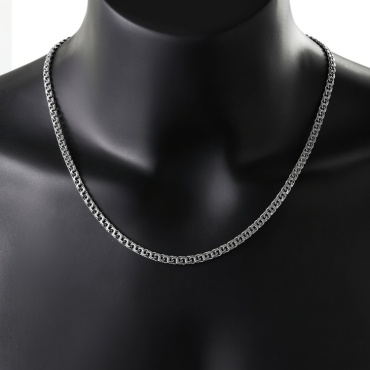 GLOWY 260793 длина 50 см, вес 10.2 г серебро, плетение бисмарк