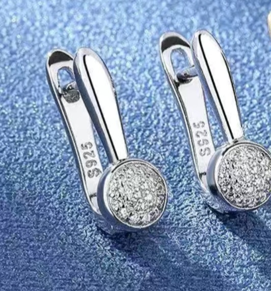 Серьги ADOR Rk2708 11 вес 2.6 г серебро, фианит