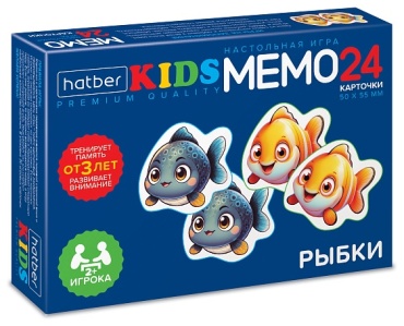 Настольная игра Hatber Мемо Фигурное Рыбки 24ИнМ_36194