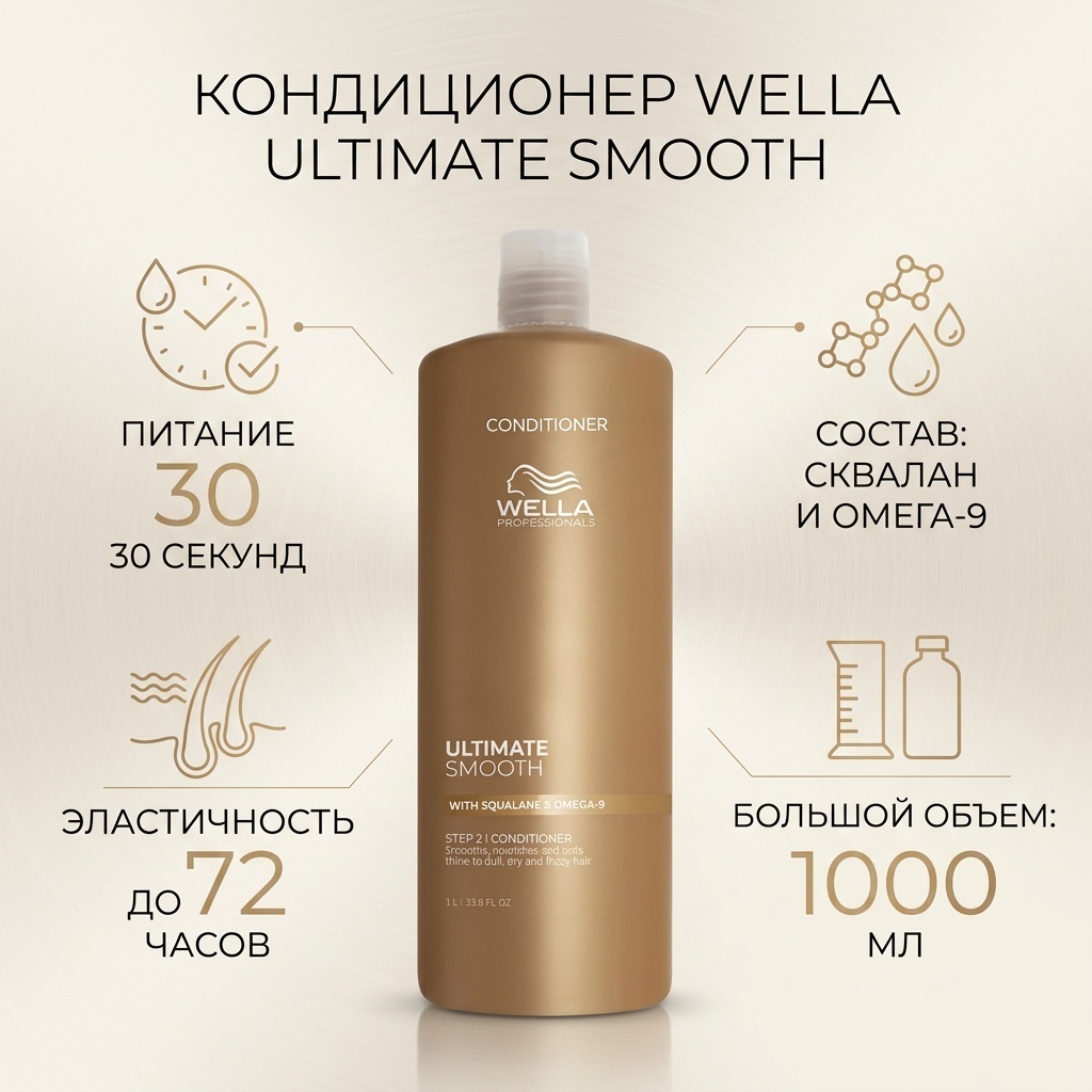 WELLA кондиционер Ultimate Smooth 1000 мл