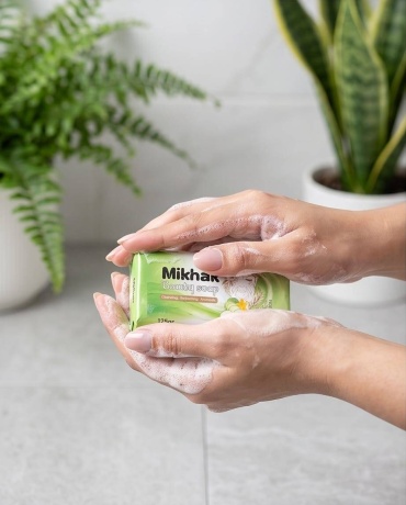 Кусковое мыло туалетное Mikhak Beauty soap Огуречное 125 г