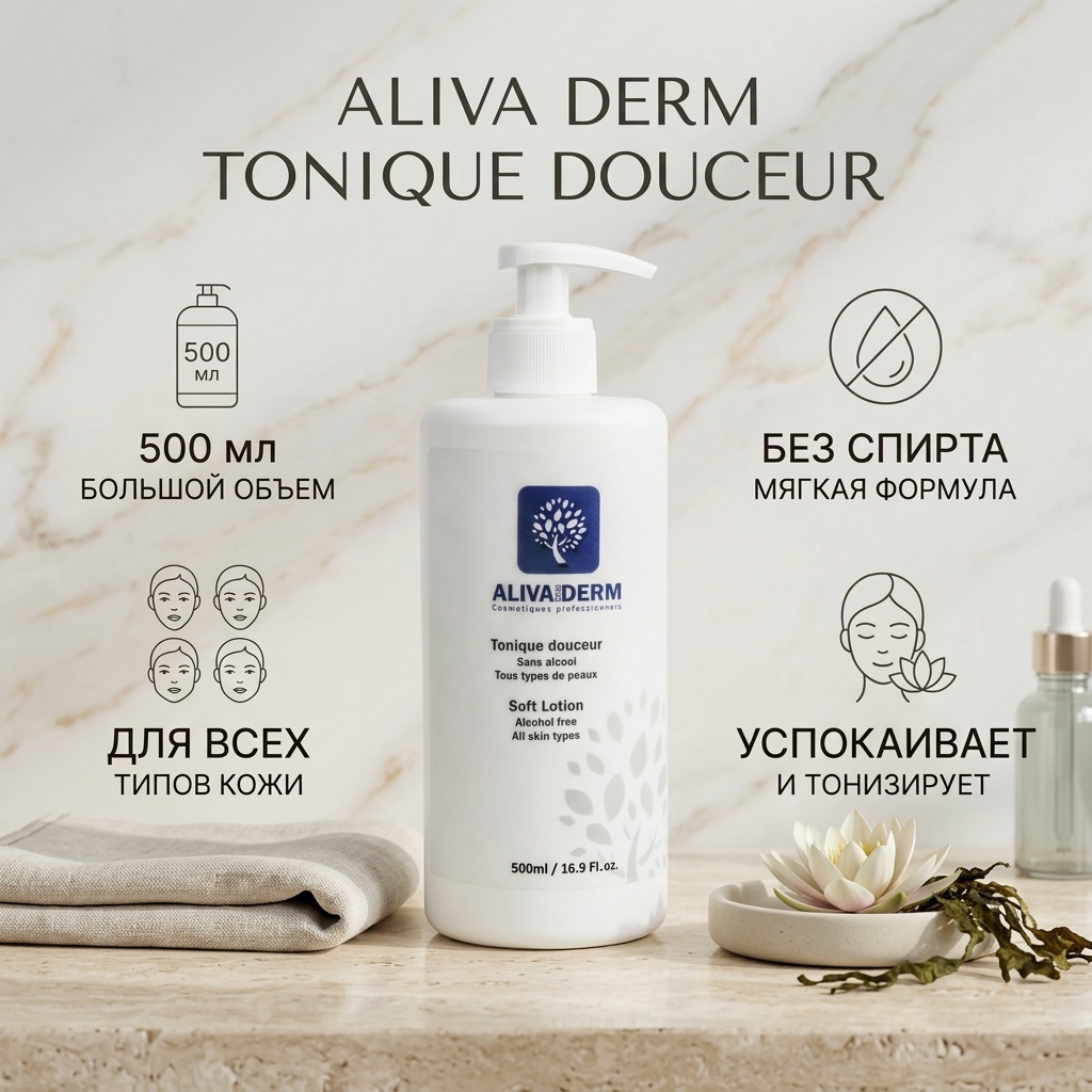 ALIVA DERM лосьон-тоник Tonique Douceur 500 мл